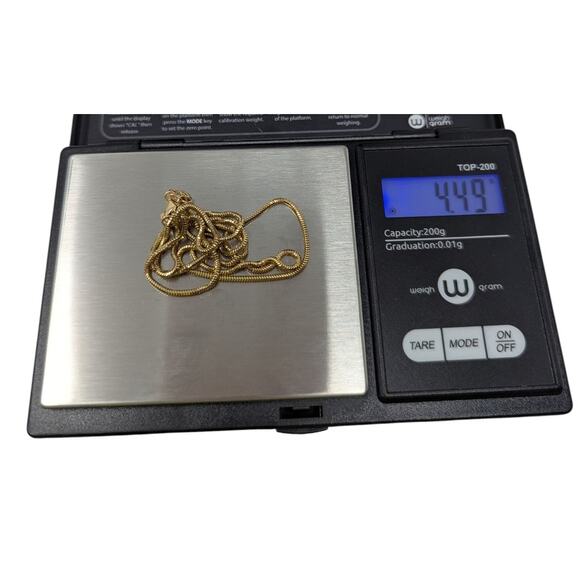 E.G. Italy 14K Yellow Gold Snake Chain Necklace – 20”, 4.49g, Hallmarked - Picture 3 of 5